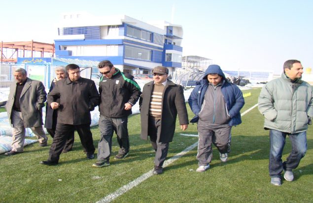 کادر فنی تیم ملی فوتبال ایران در تمرینات تیم های تراکتورسازی و گسترش فولاد تبریز