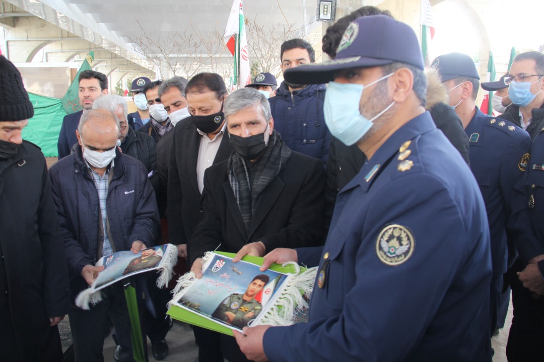 مراسم تجلیل جامعه ورزشی از شهدای خلبان پایگاه هوائی شهید فکوری تبریز(1)