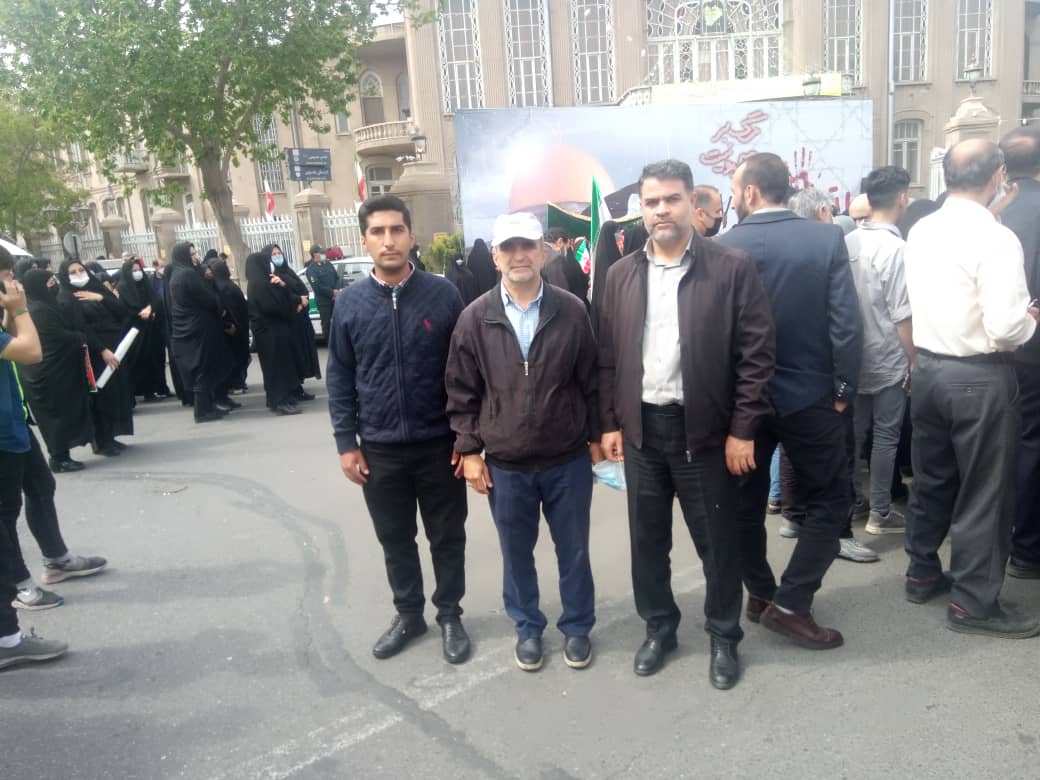 راهپیمایی جامعه ورزشی فوتبال استان در روز قدس