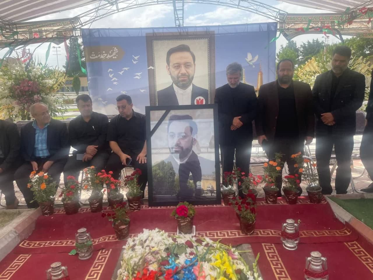 حضور بر سر مزار شهید مالک رحمتی در شهرستان مراغه