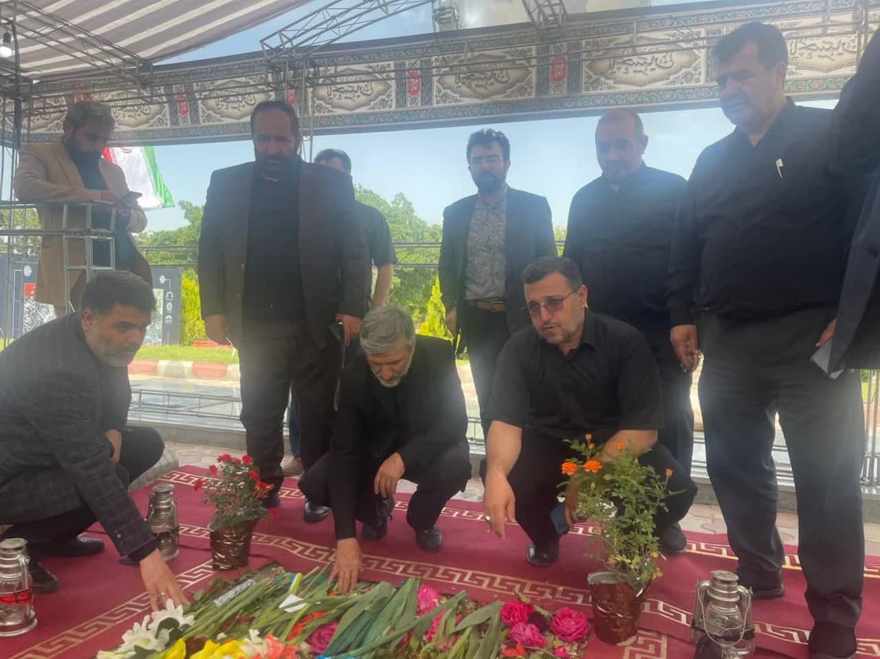 حضور بر سر مزار شهید مالک رحمتی در شهرستان مراغه