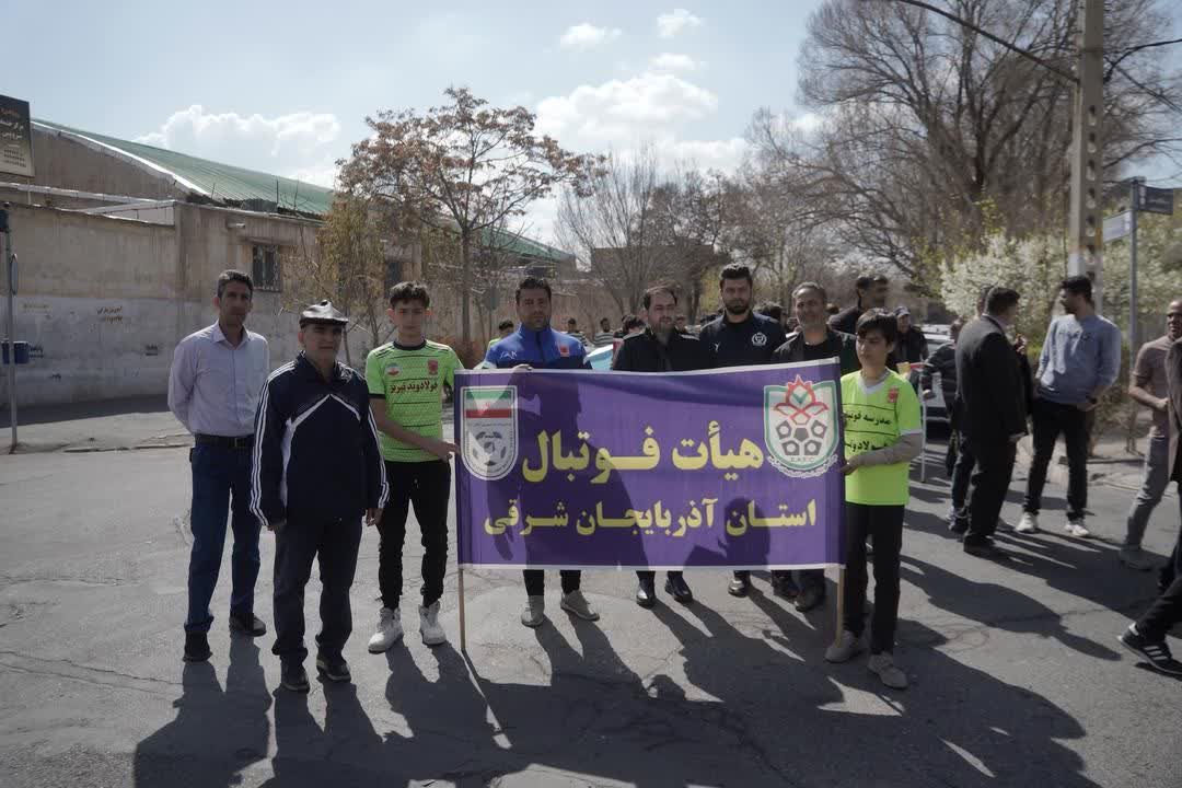 حضور جامعه ورزشی فوتبال در راهپیمایی روز قدس در تبریز