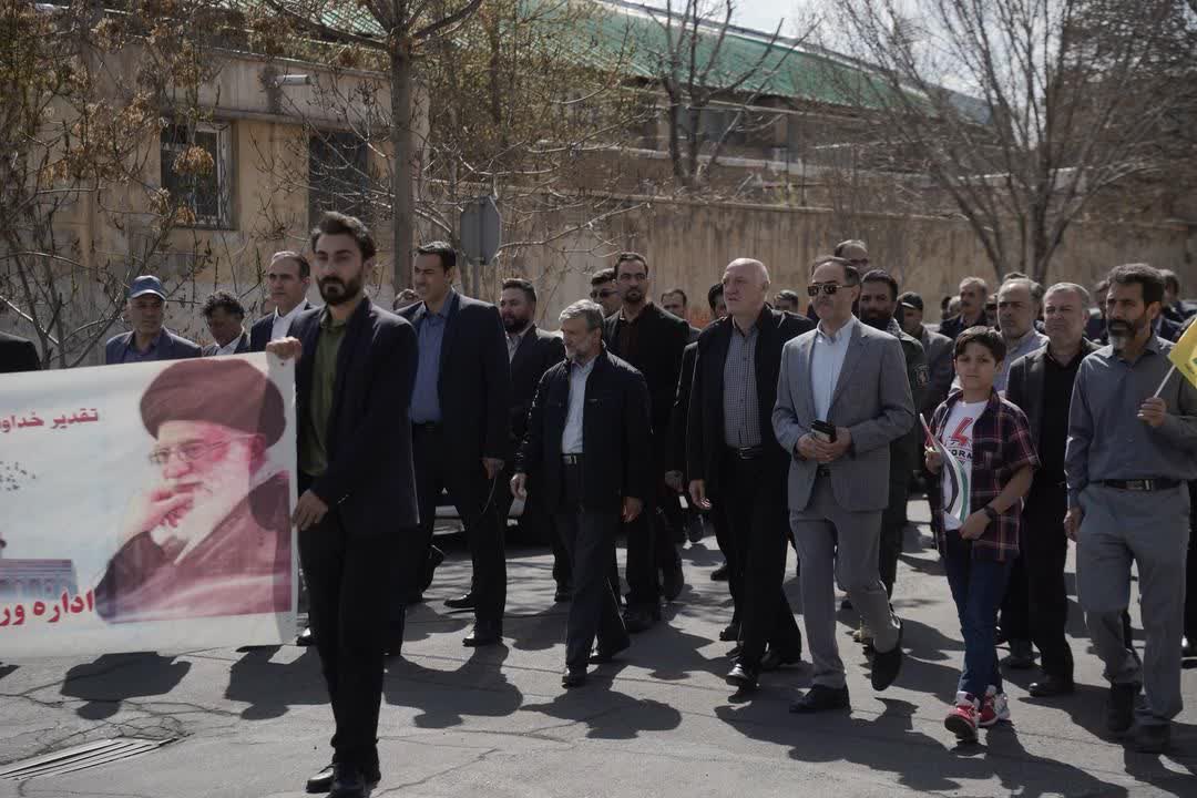 حضور جامعه ورزشی فوتبال در راهپیمایی روز قدس در تبریز