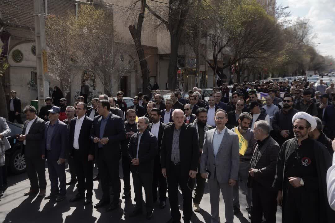 حضور جامعه ورزشی فوتبال در راهپیمایی روز قدس در تبریز